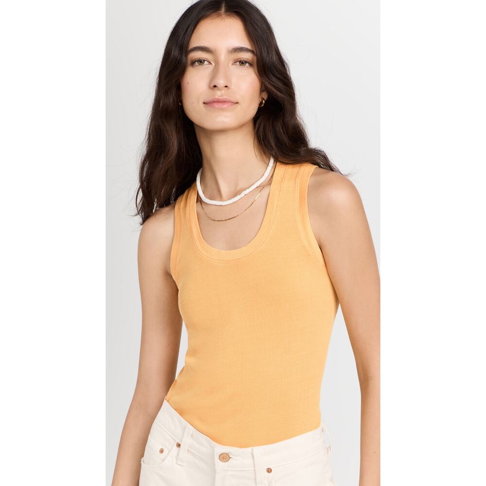New Free People U-Neck Tank in Sun Women's Size L